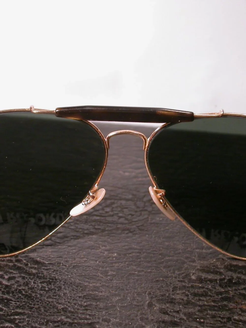 Ray Ban Outdoorsman Gold Metal Aviator Wrap Shades Sunglasses Made in Italy